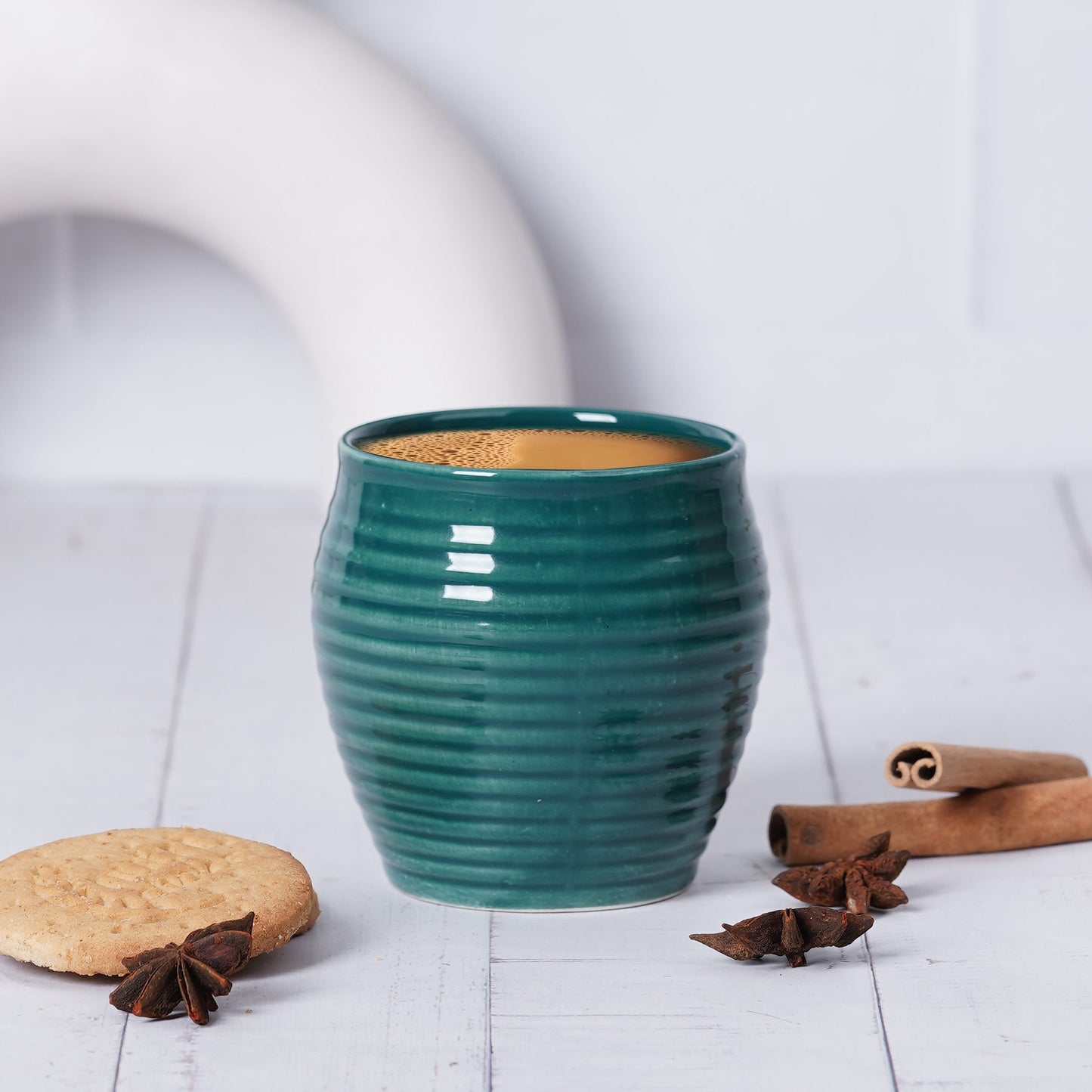 DATA Kulhad Chai Set of 6 in Dark Green My Store