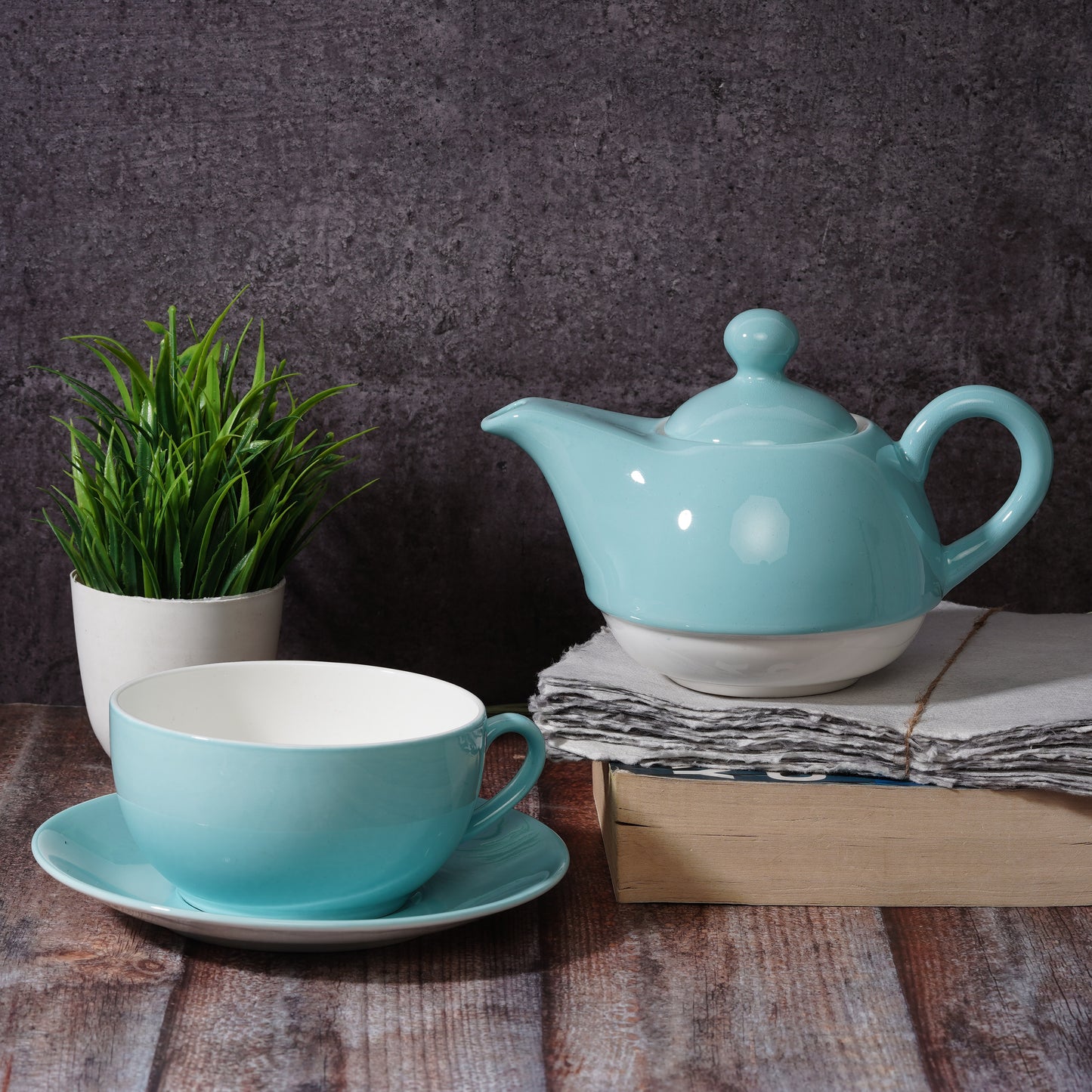 Tea Set in Teal-stylish tea set