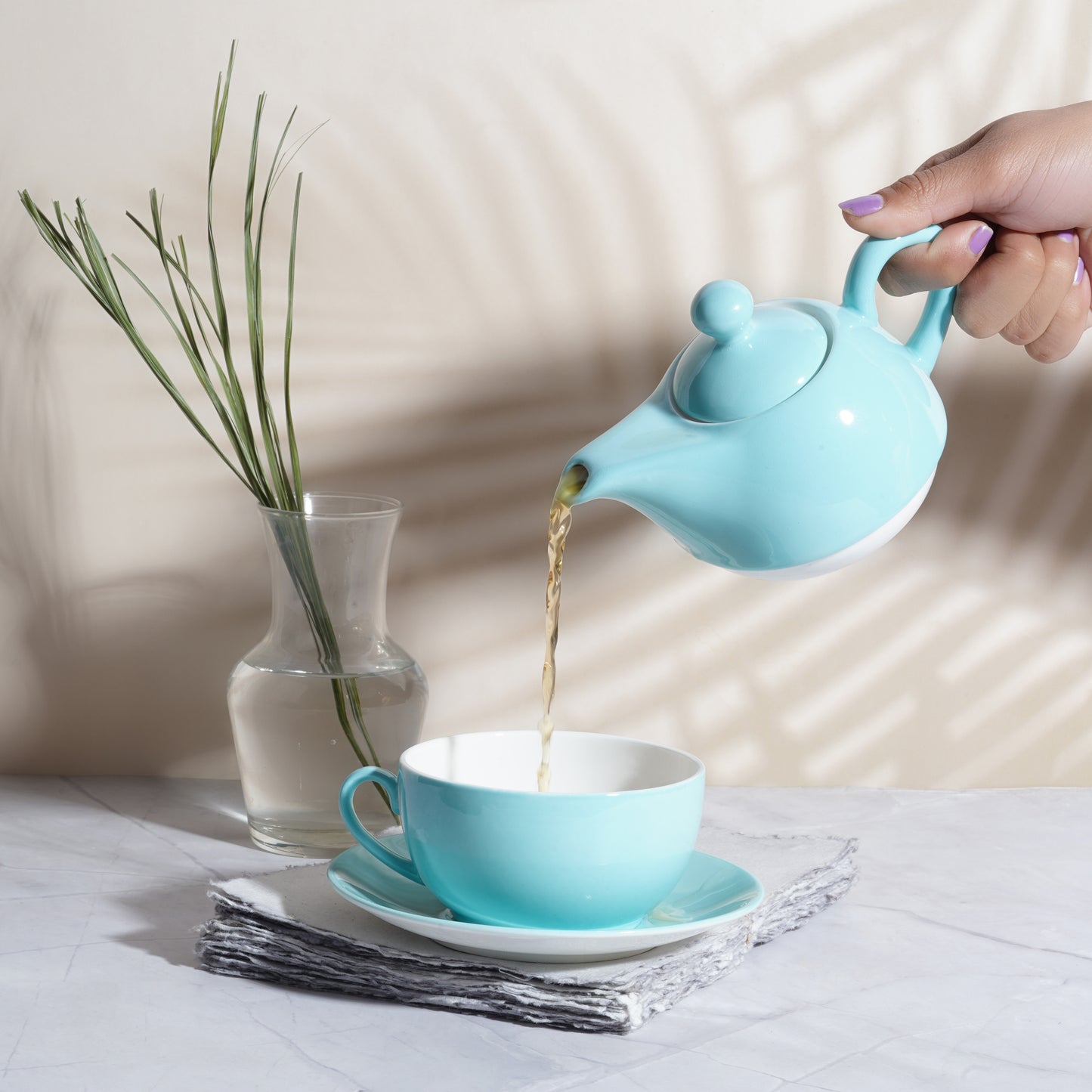 Tea Set in Teal-stylish tea set