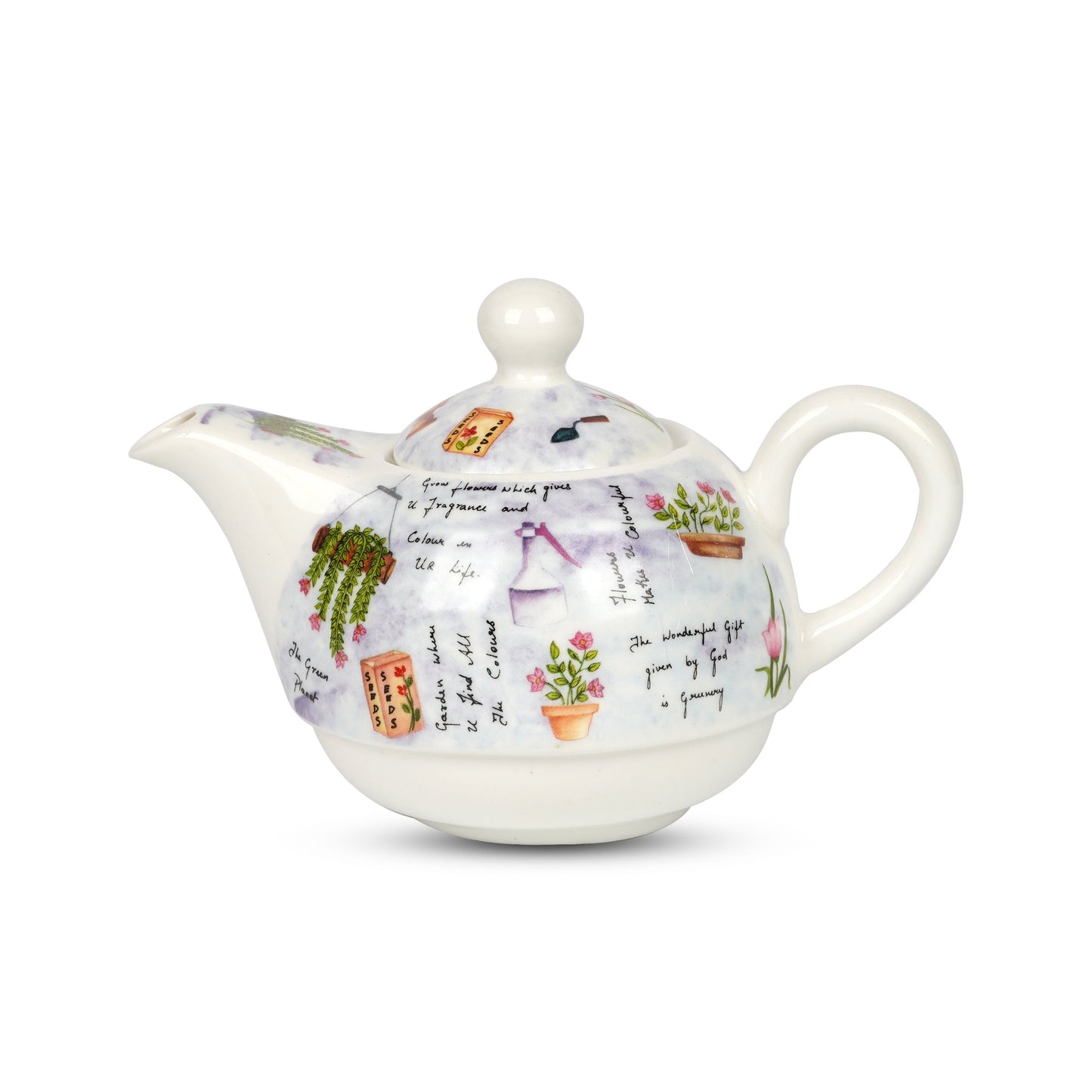 Tea for One Garden It in Purple-stylish tea set My Store