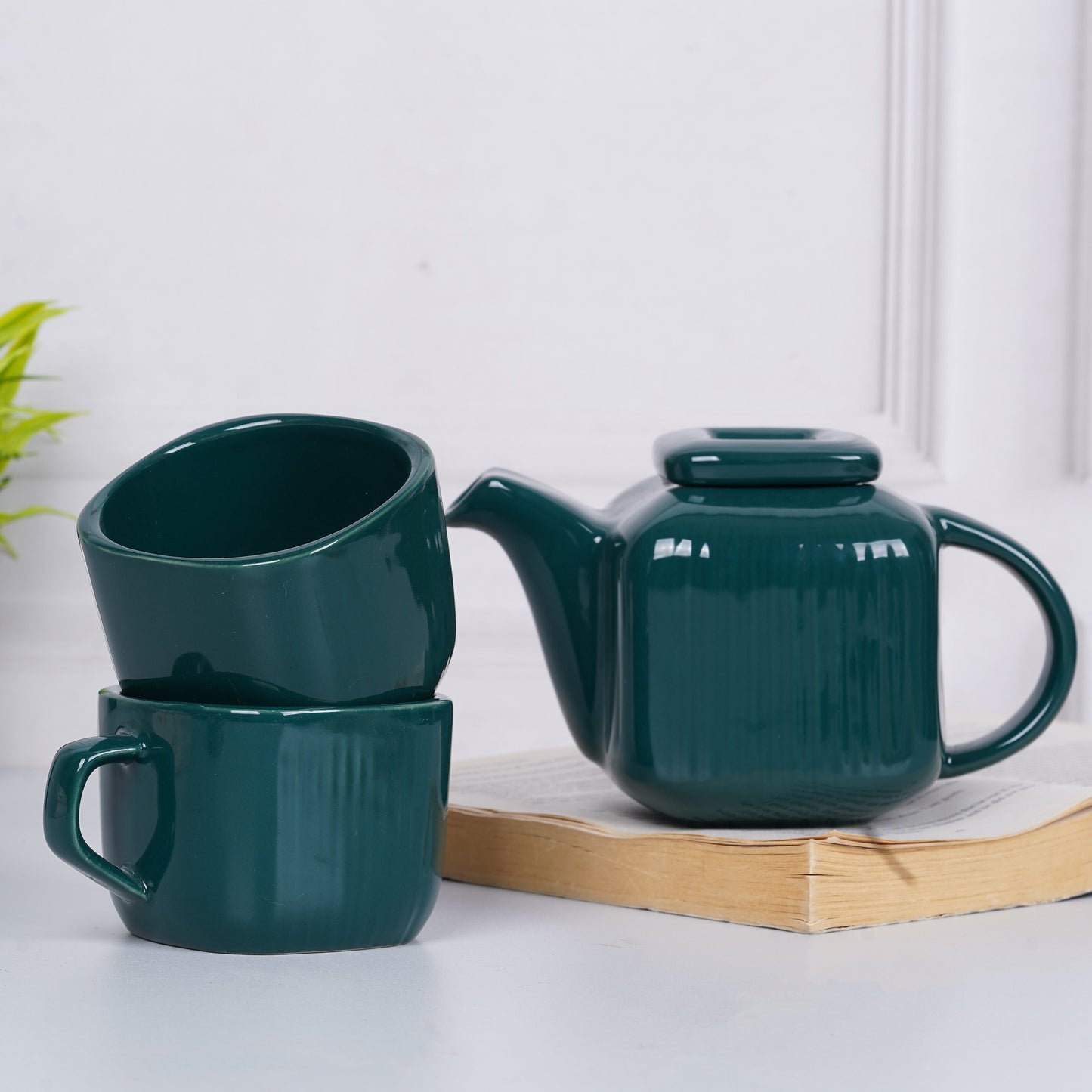DATA Zen Tea Set in Green, Set of 4 My Store