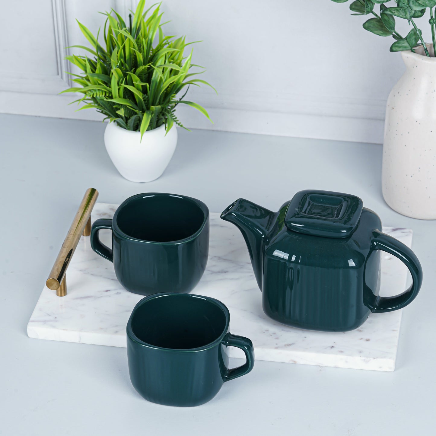 DATA Zen Tea Set in Green, Set of 4 My Store
