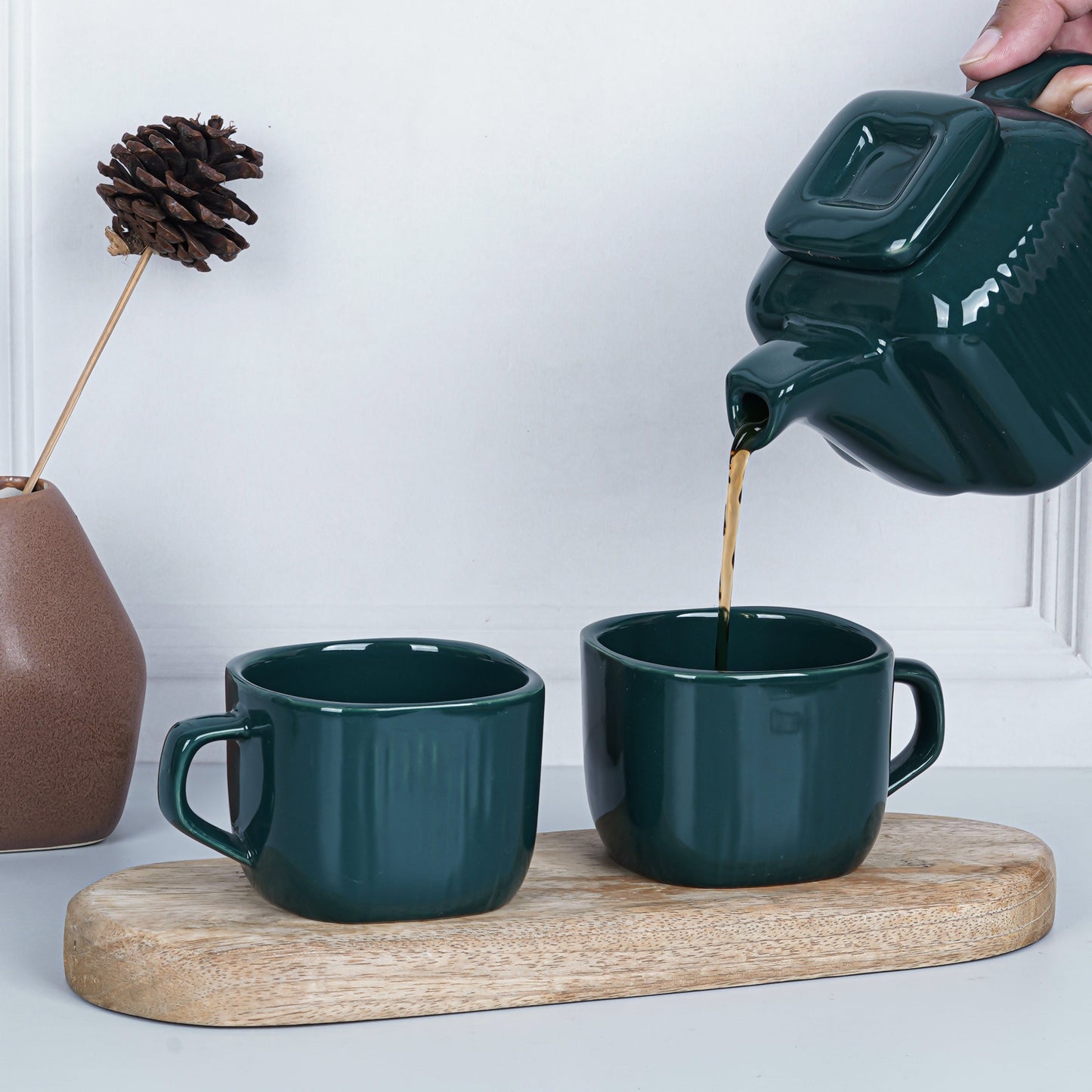 DATA Zen Tea Set in Green, Set of 4 My Store