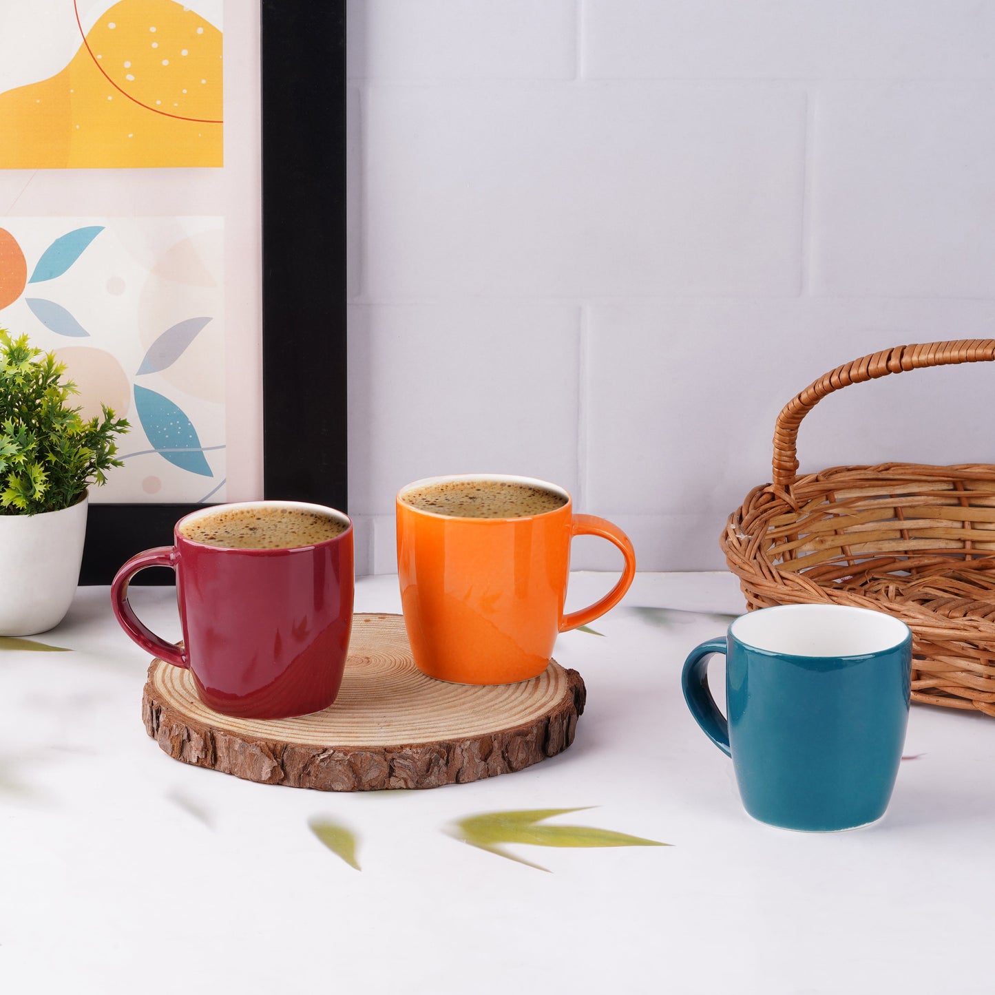 New Ray Medium in Orange, Maroon, Green-stylish coffee mug My Store
