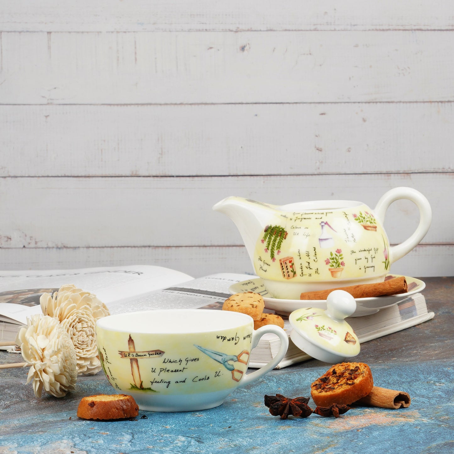 Tea for One Garden It in Yellow-collection tea cup My Store
