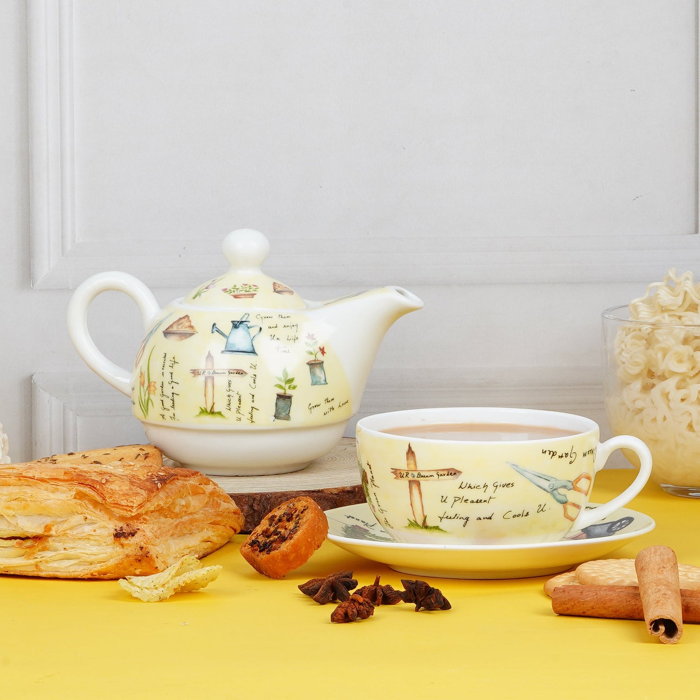 Tea for One Garden It in Yellow-collection tea cup My Store