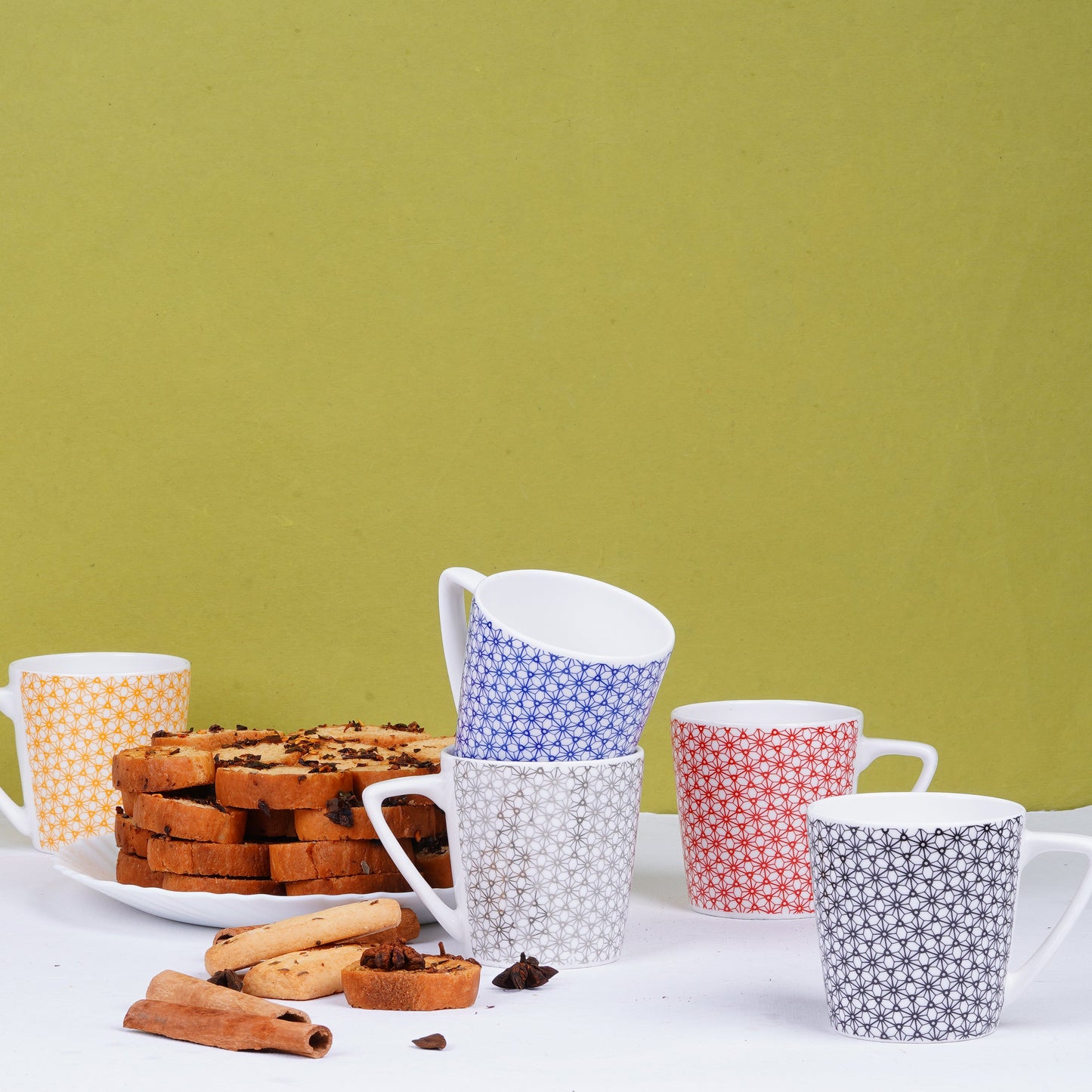 Conical Medium Patterned-Designer Bone China coffee mugs My Store
