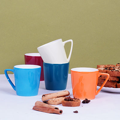 Conical Medium Multicoloured Mugs-Coffee Mugs and Cups My Store