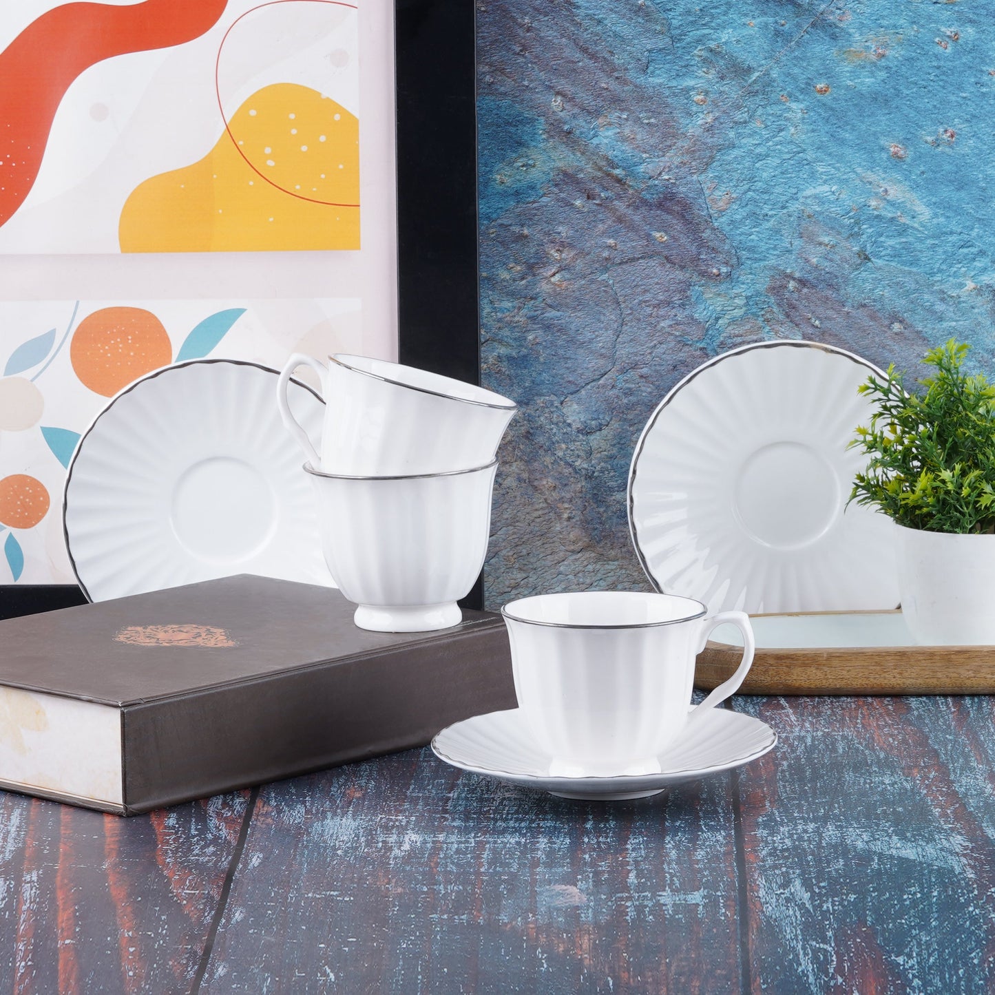 Classic Cups and Saucers in Platinum-Cup & Saucer Sets My Store