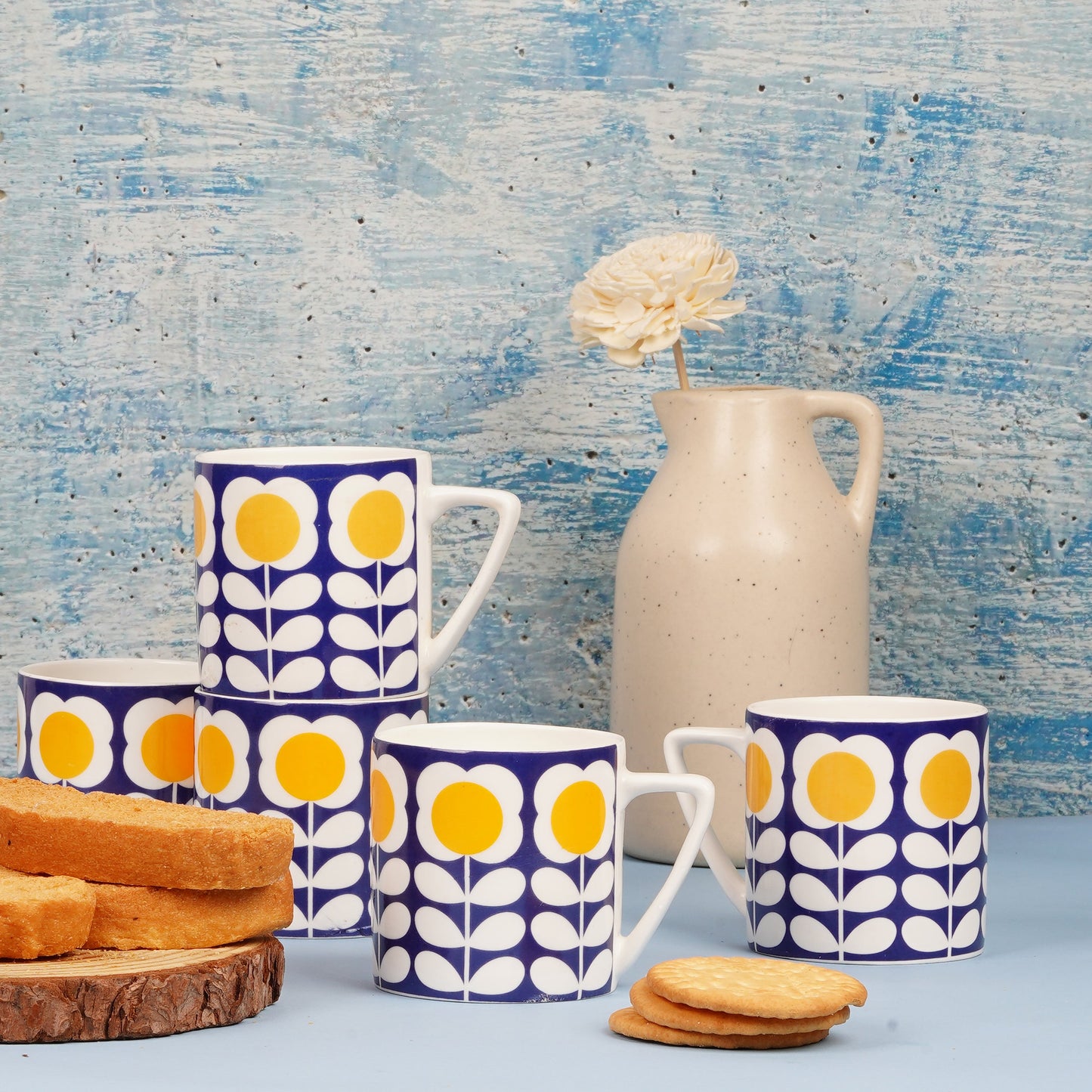 Puja Blossom in Yellow-stylish coffee mugs My Store