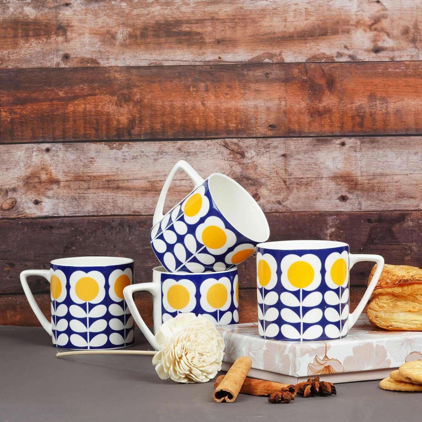 Puja Blossom in Yellow-stylish coffee mugs My Store