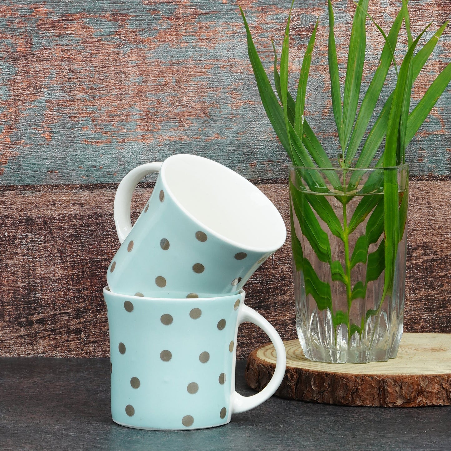 Oxford Medium Denmark in Blue with Dots-stylish coffee mugs My Store