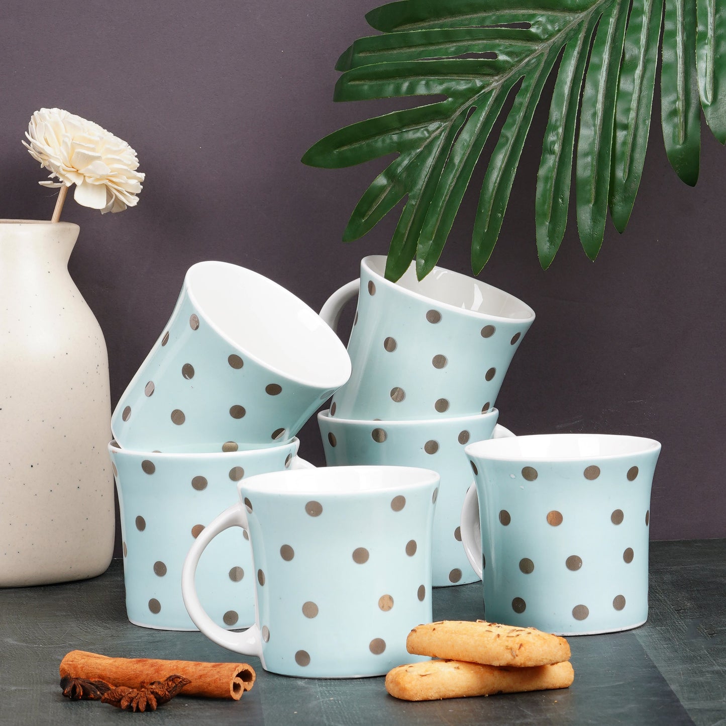 Oxford Medium Denmark in Blue with Dots-stylish coffee mugs My Store