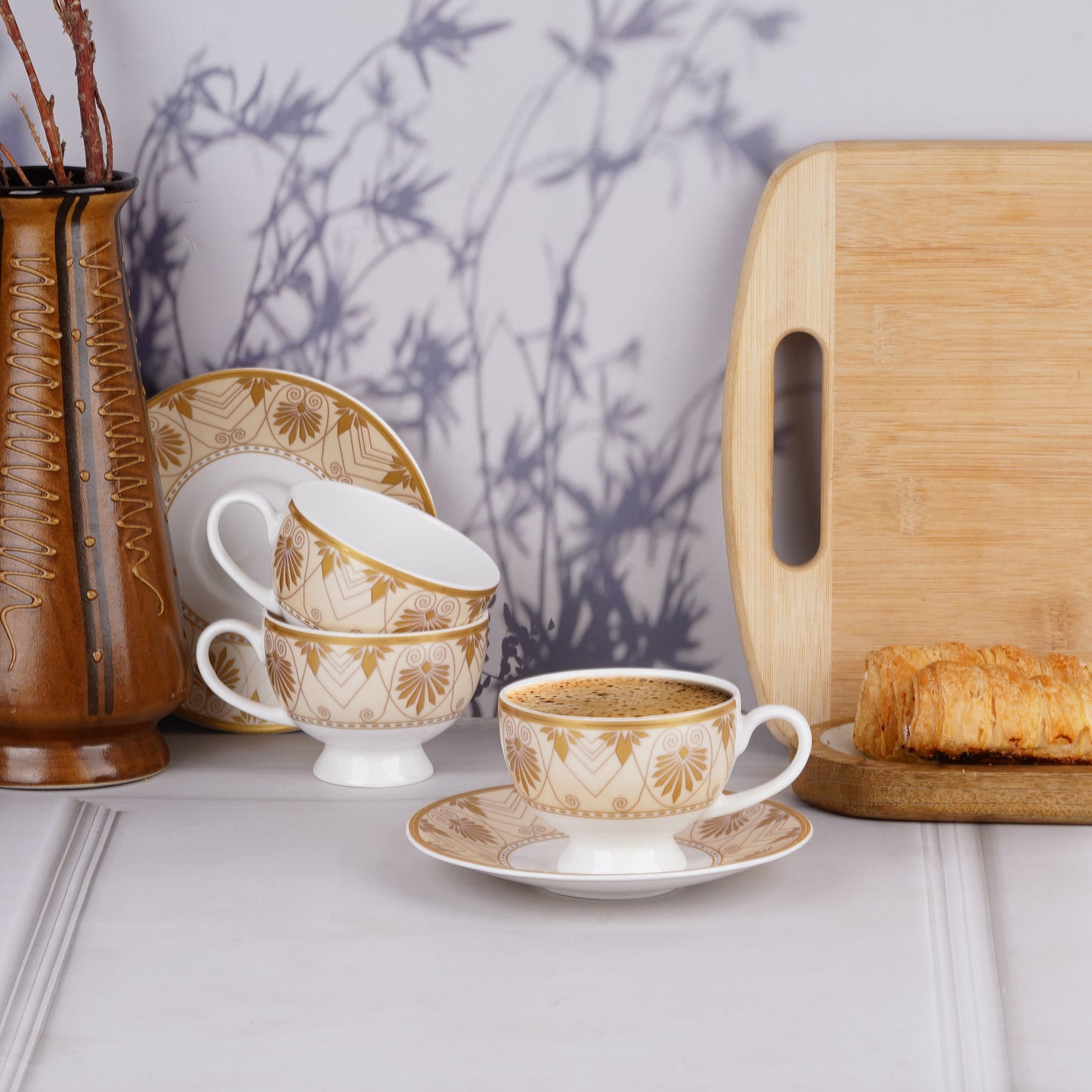 Yana Rajasthan in Gold Cups & Saucers-designer tea cups My Store