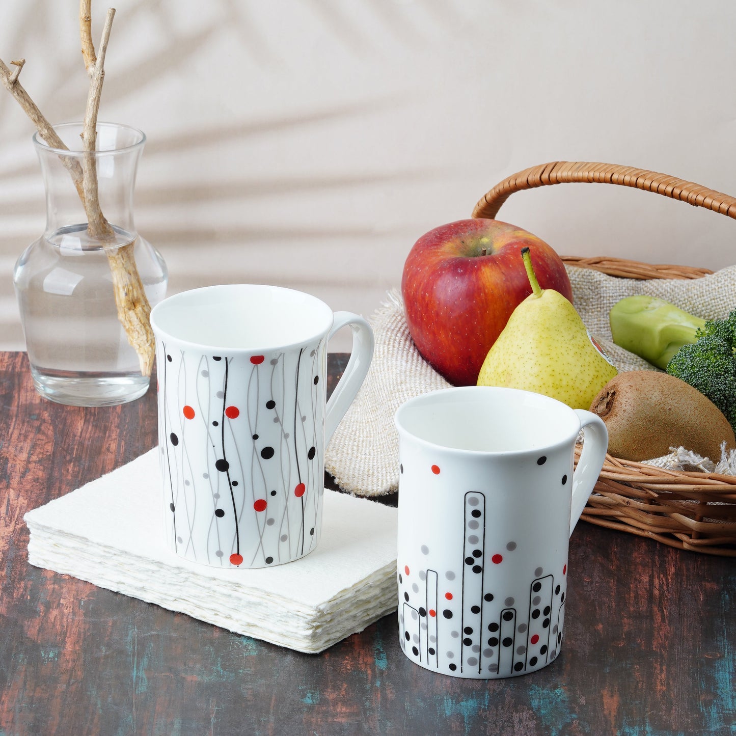 Panama Mug with Abstract Dots-milk mug collection My Store