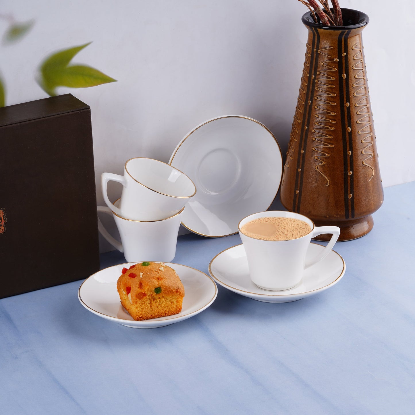 Zini Gold Rim-stylish tea cup set My Store