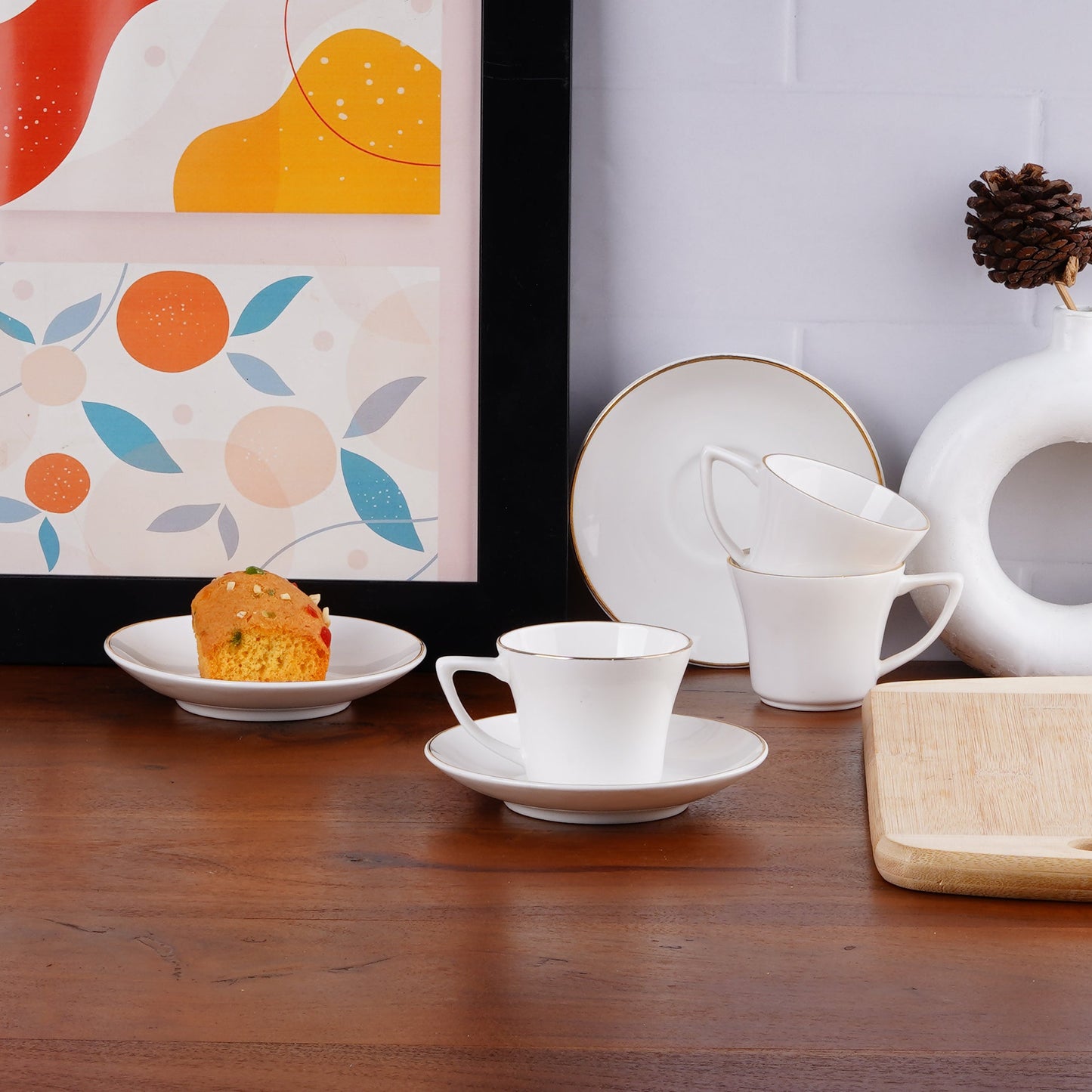 Zini Gold Rim-stylish tea cup set My Store