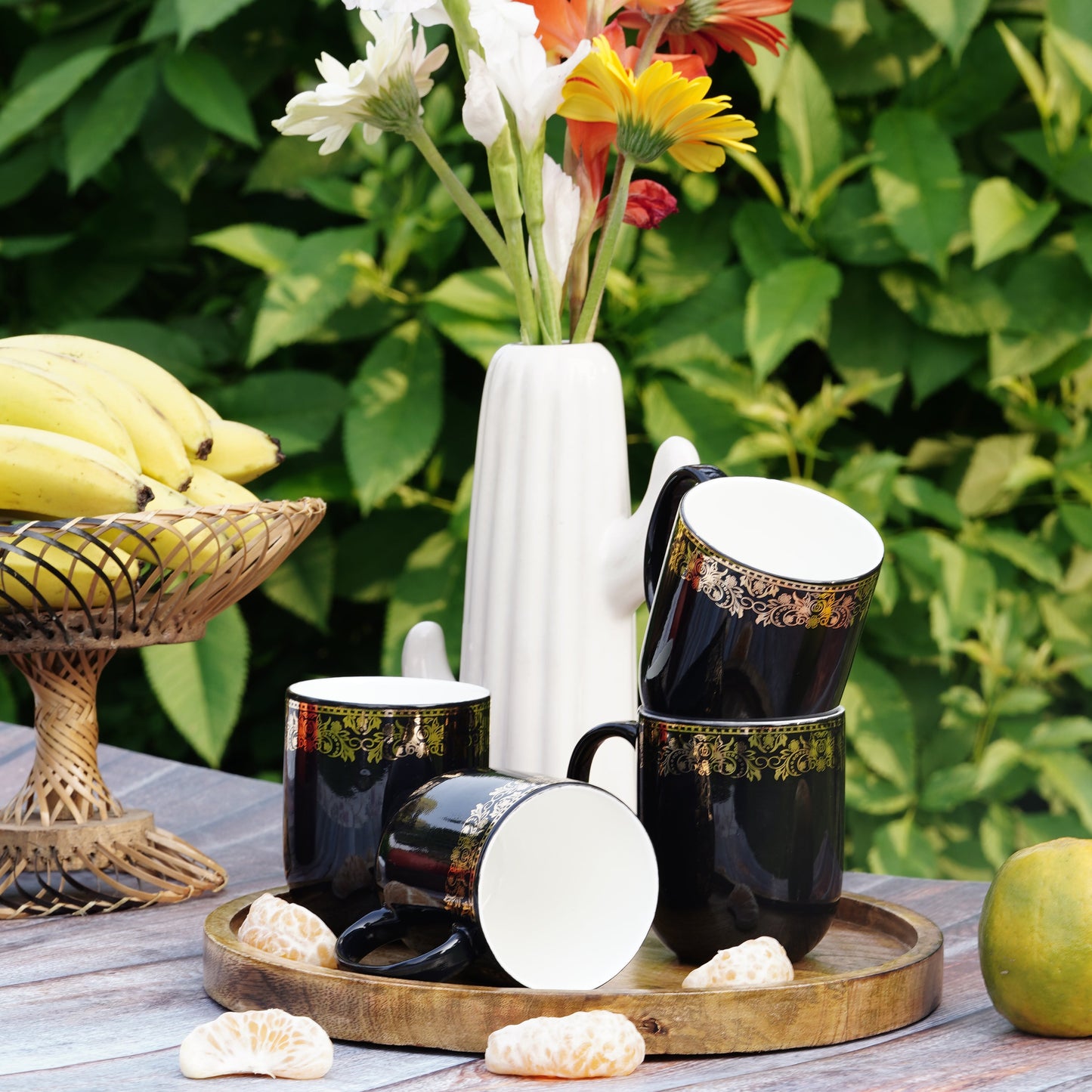 Lila Mug in Black & Gold tea cup set -Dandy Lines My Store
