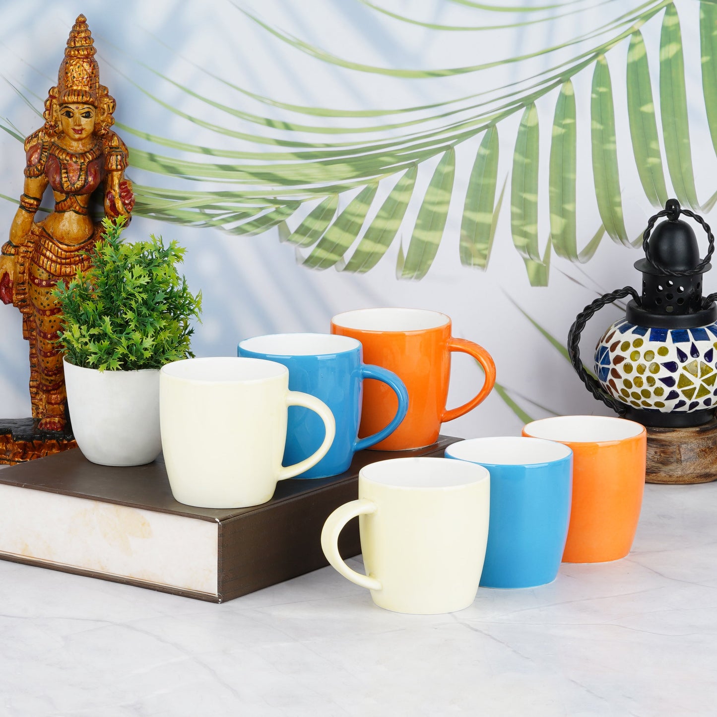 New Ray Medium in Blue, Orange, Yellow-stylish coffee mug My Store