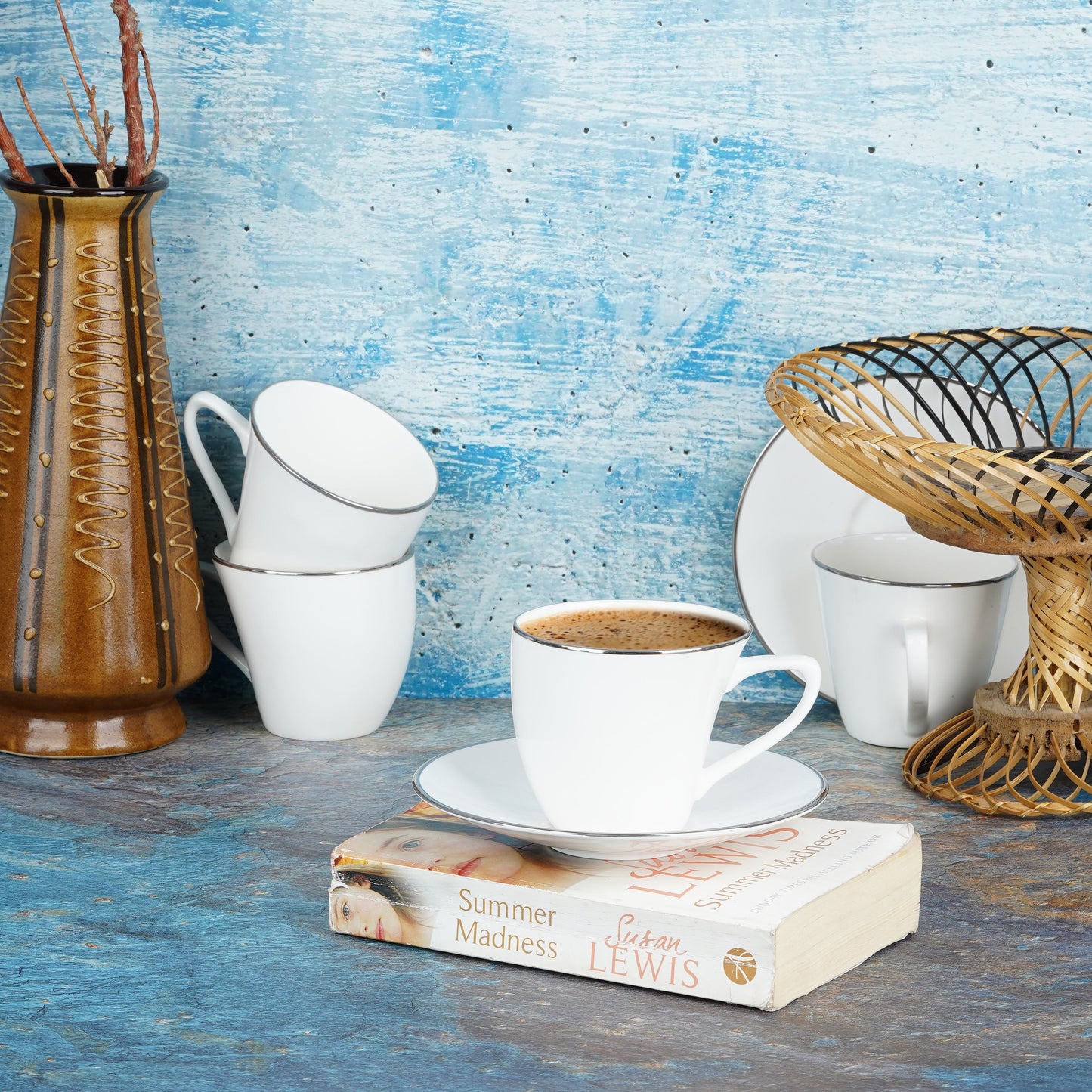 Alpine Platinum Band-Cup and Saucer Set My Store