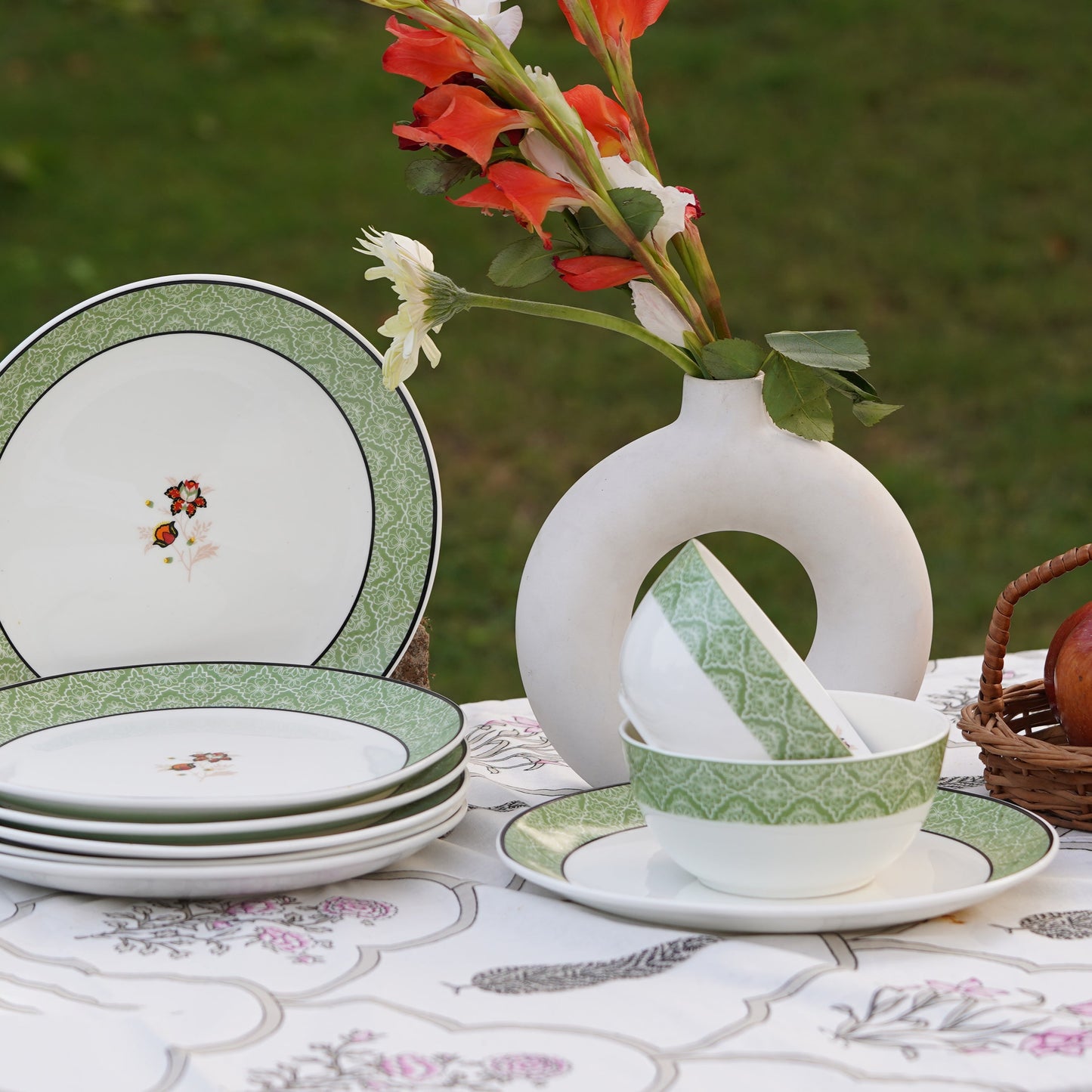 Kerala Floral Dinner Set-stylish My Store