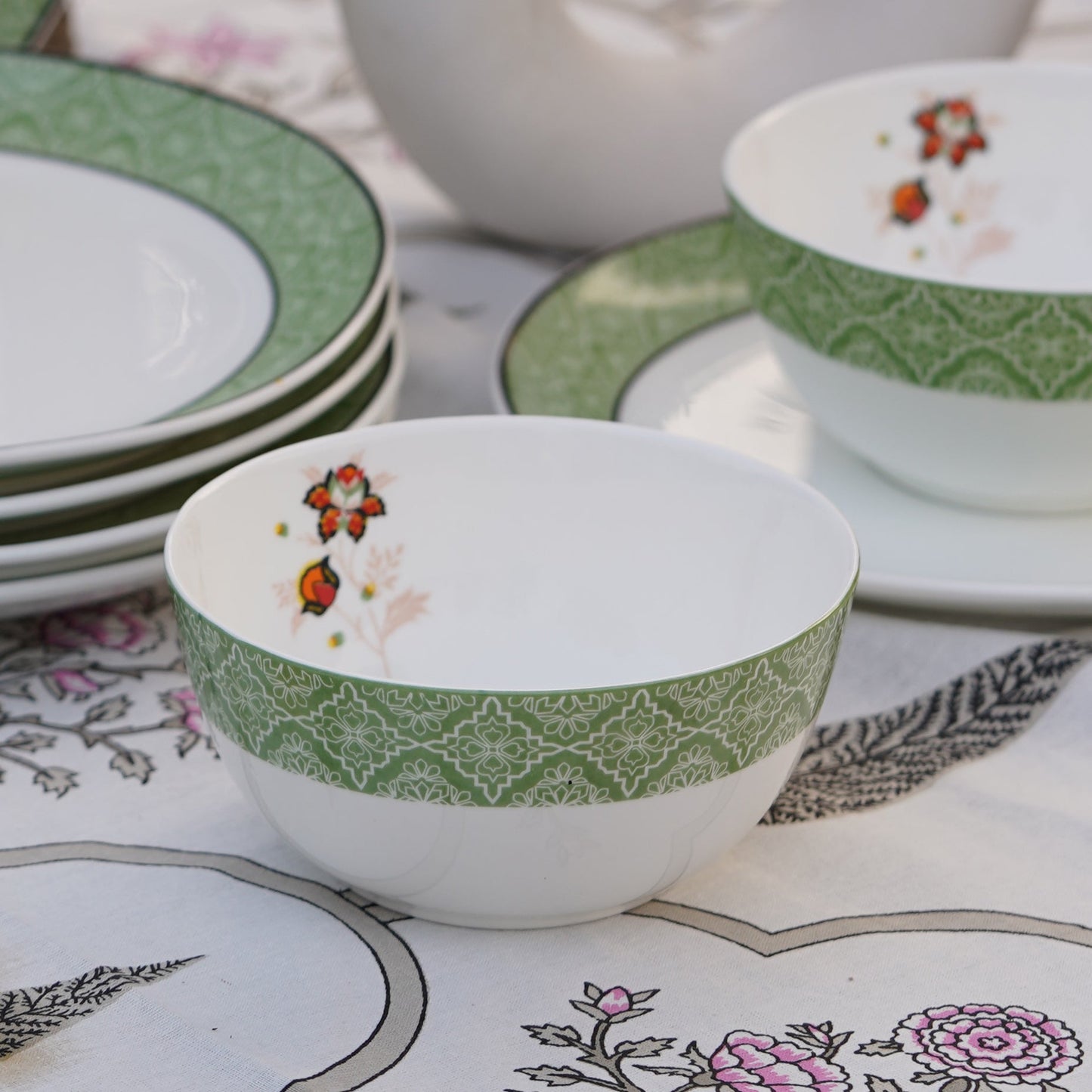 Kerala Floral Dinner Set-stylish My Store