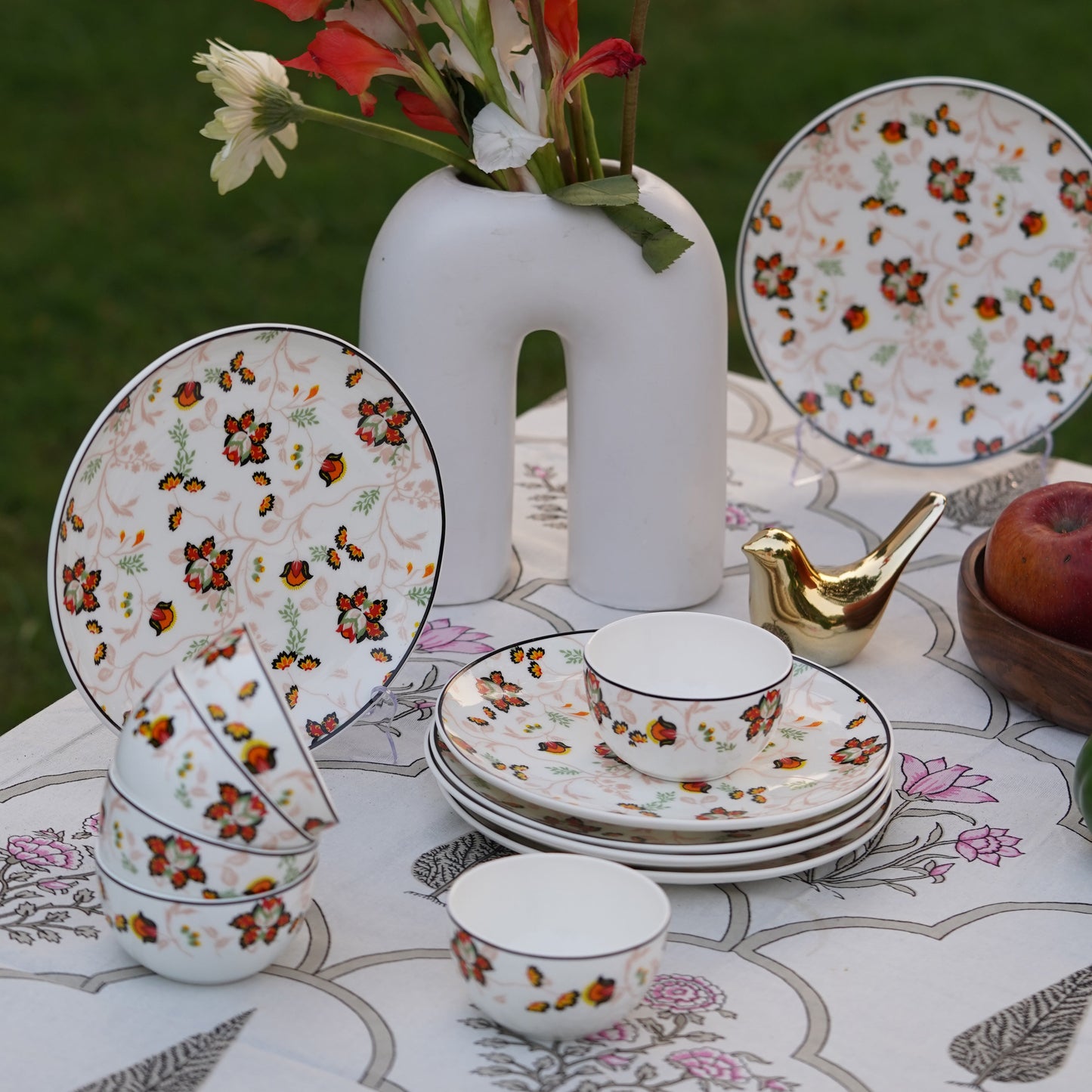 Kerala Floral Dinner Set-stylish My Store