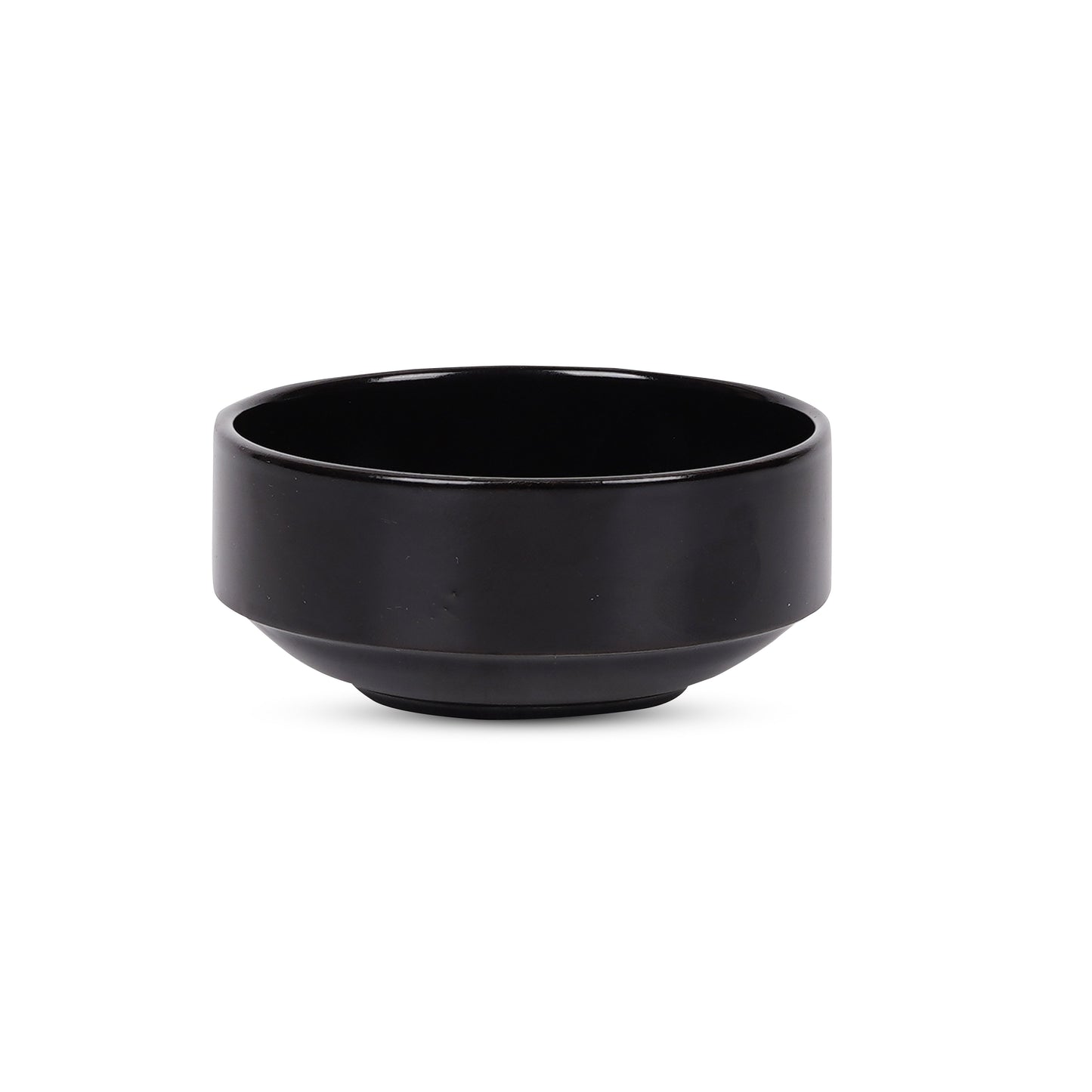 DATA Sattva Matcha & Soup Bowl in Black Matt, Set of 4 Dandy Lines by DATA