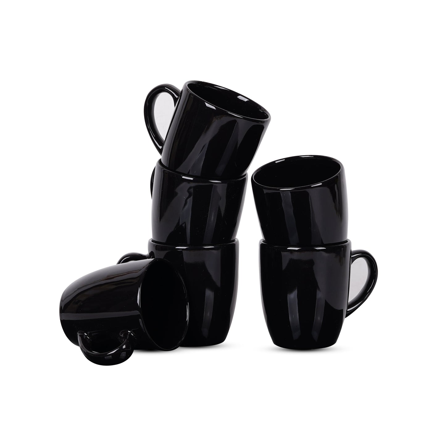 DATA Opera Mug in Black, Set of 6 Dandy Lines by DATA