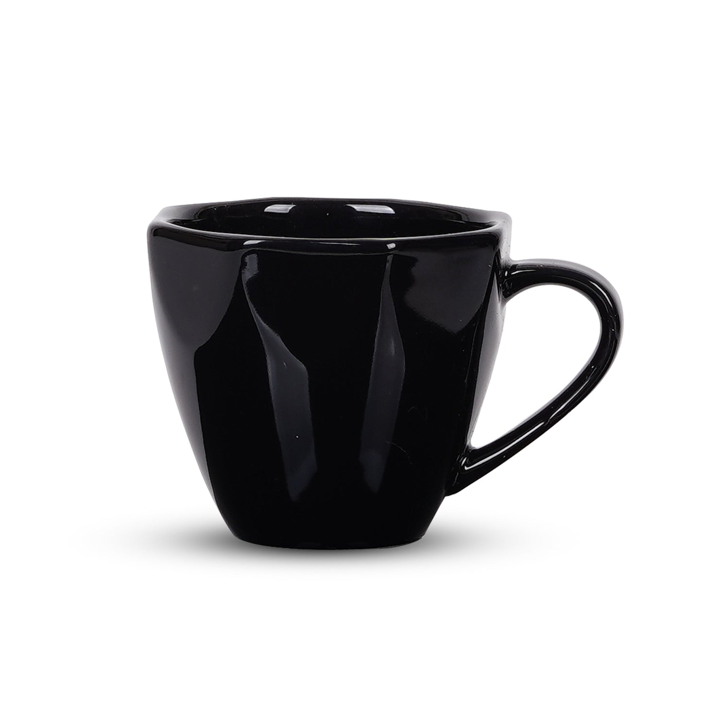 DATA Veda Mugs in Black, Set of 6 Dandy Lines by DATA