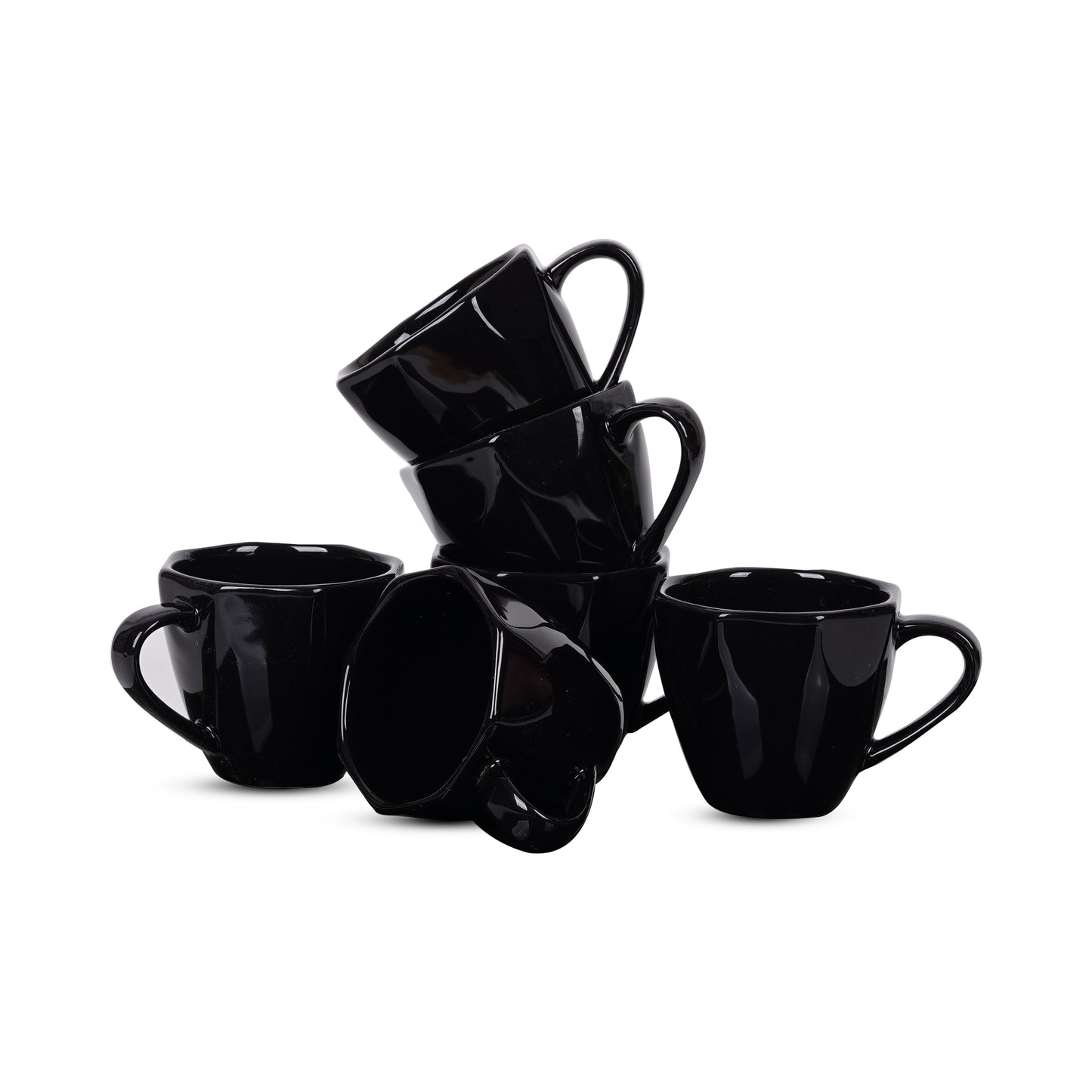 DATA Veda Mugs in Black, Set of 6