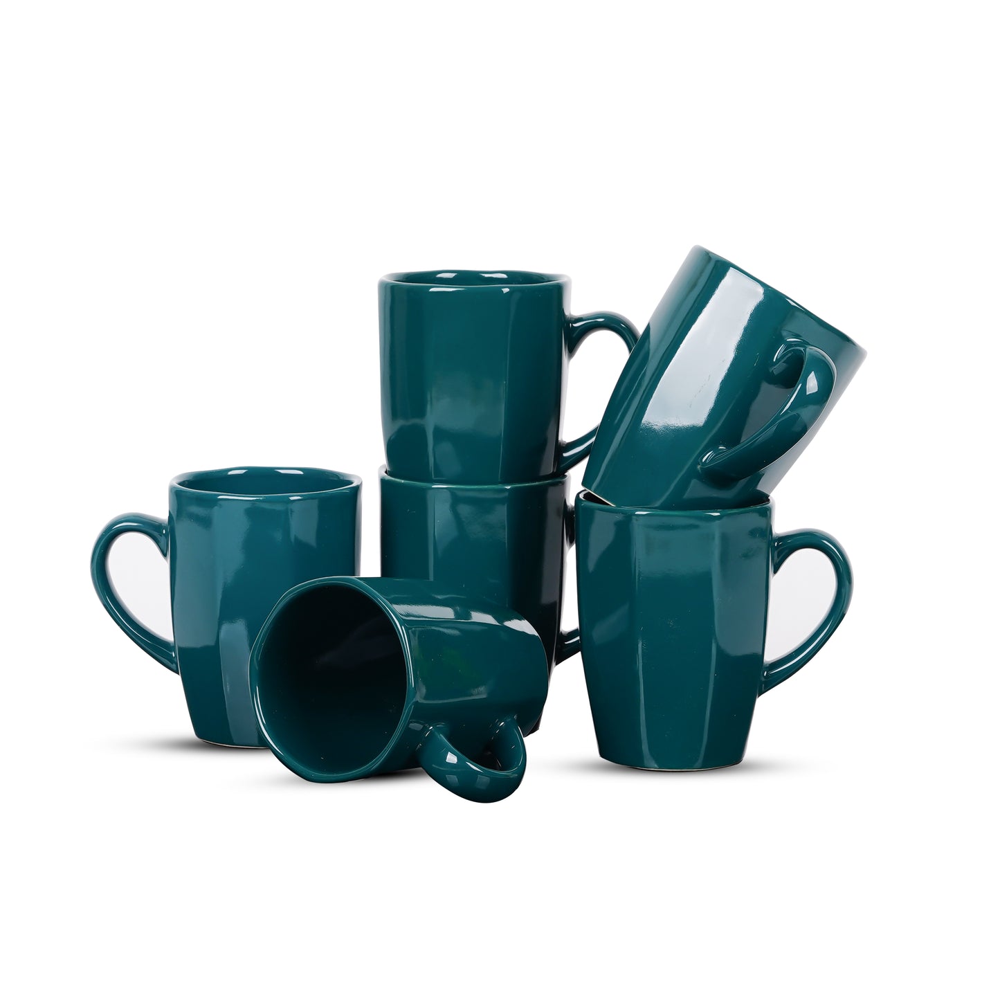 DATA Zia Mugs in Green, Set of 6