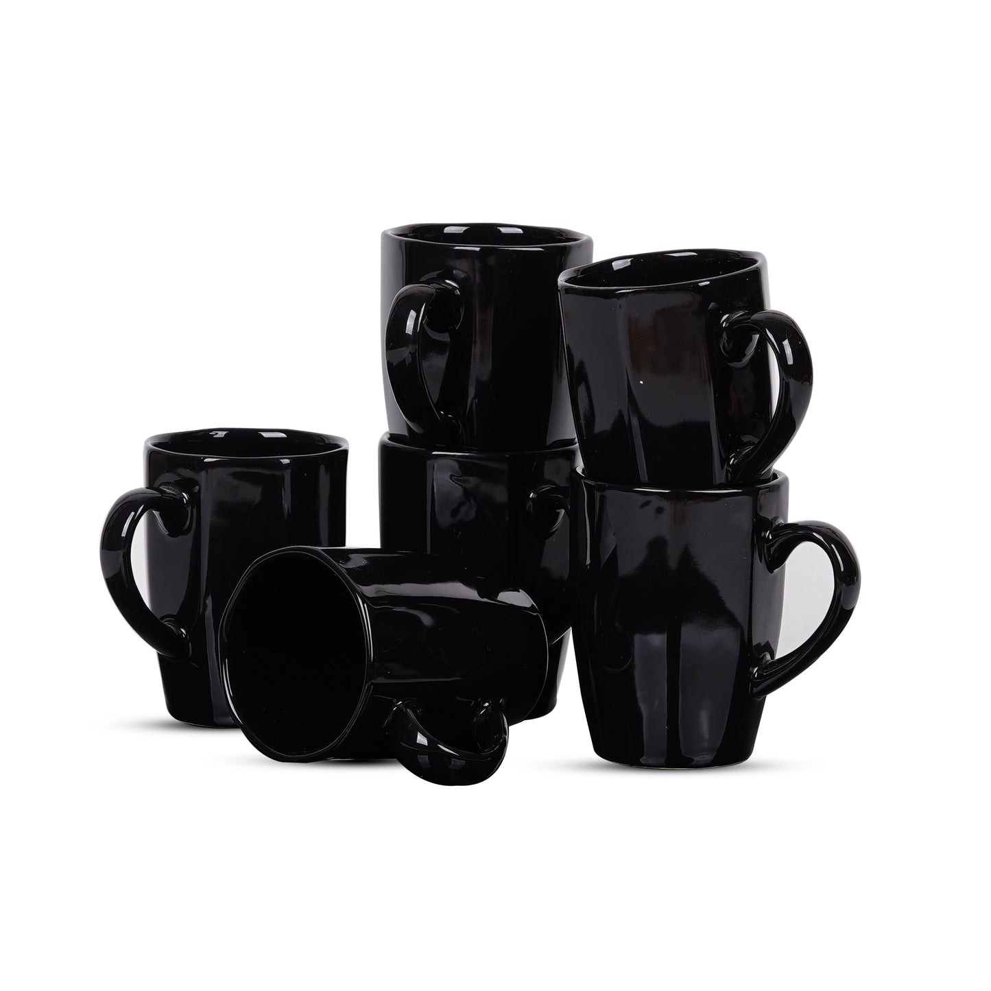 DATA Zia Mugs in Black, Set of 6