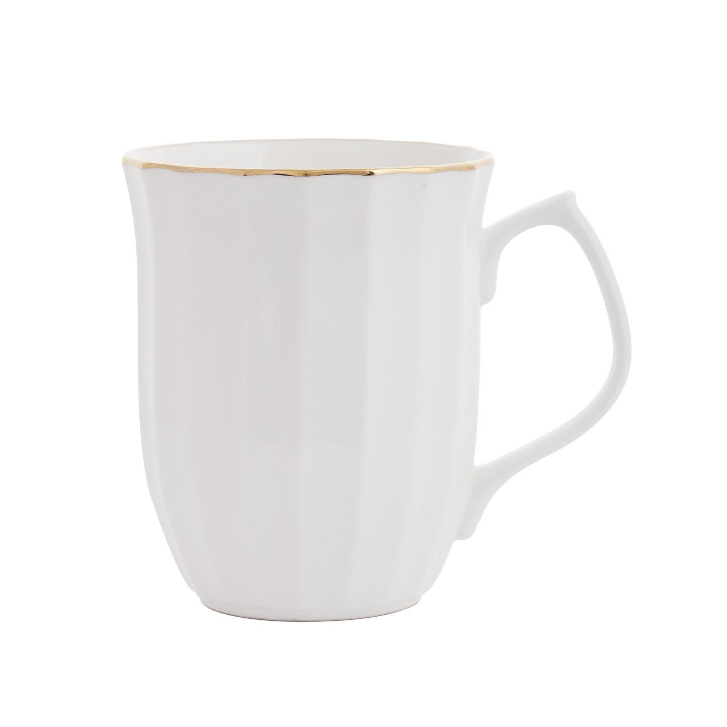 Classic White Mug with Gold Line-Milk Mug bone china My Store