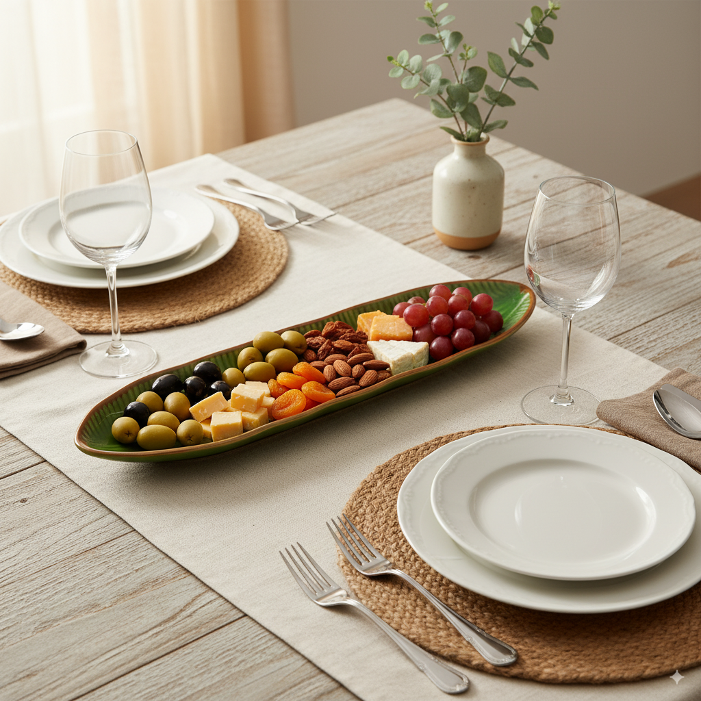 Fern Leaf (Medium) Platter in Green My Store