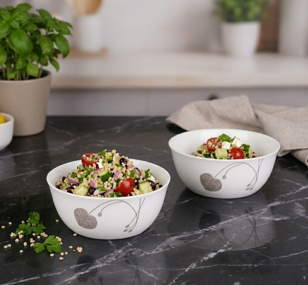 Elegant Korean Ramen Soup Bowl in Platinum Leaf with refined platinum leaf design and glossy finish