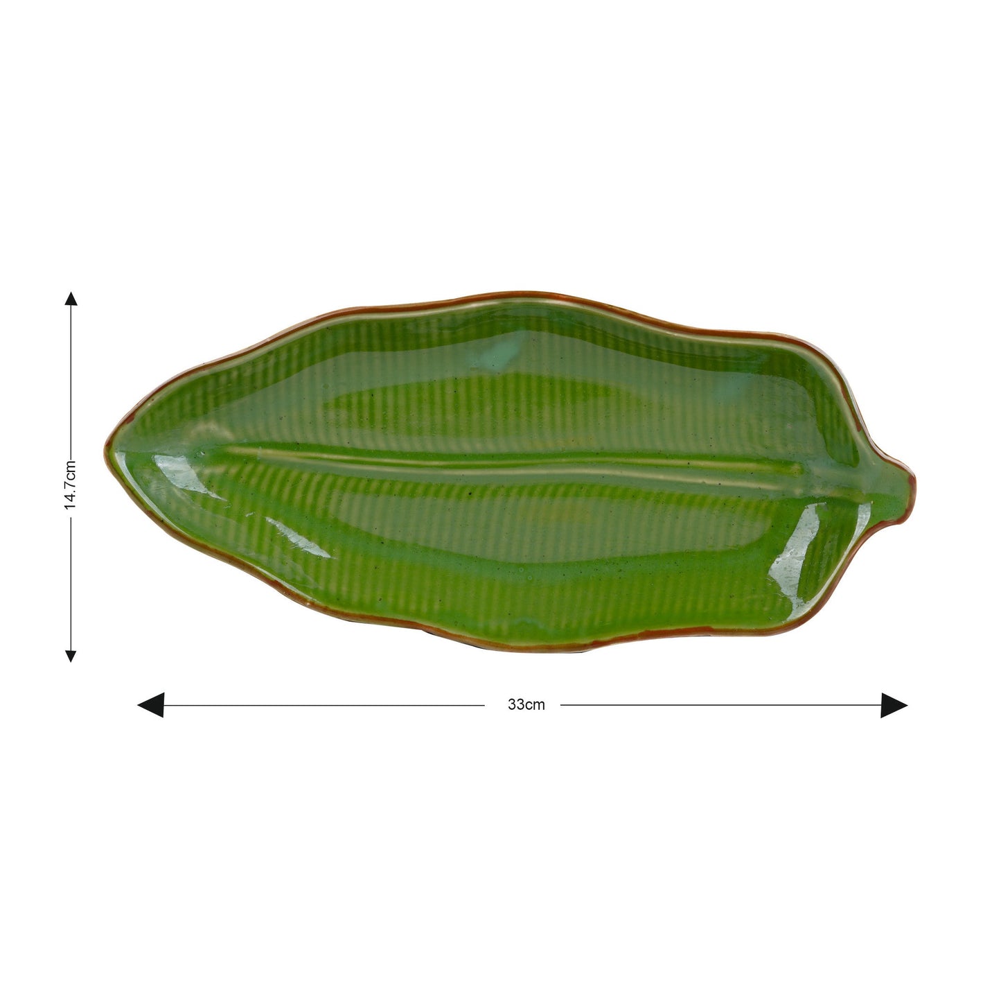 Eco Green Leaf Platter-shaded platter My Store