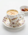 Lara Bangalore in Gold and Red (Cup Saucer Set, Pack of 12) My Store