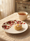 Red Poppy Quarter Plates featuring elegant red flower artwork and premium glossy finish