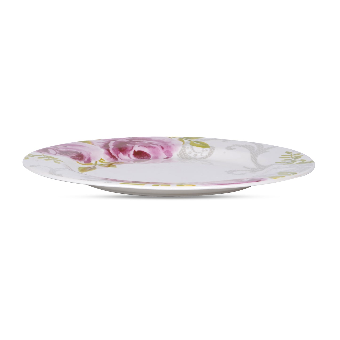 White Rose Full Plates with classic floral design for serving complete meals