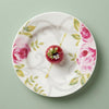 Rose Quarter Plates in white fine bone china with elegant pink rose floral design