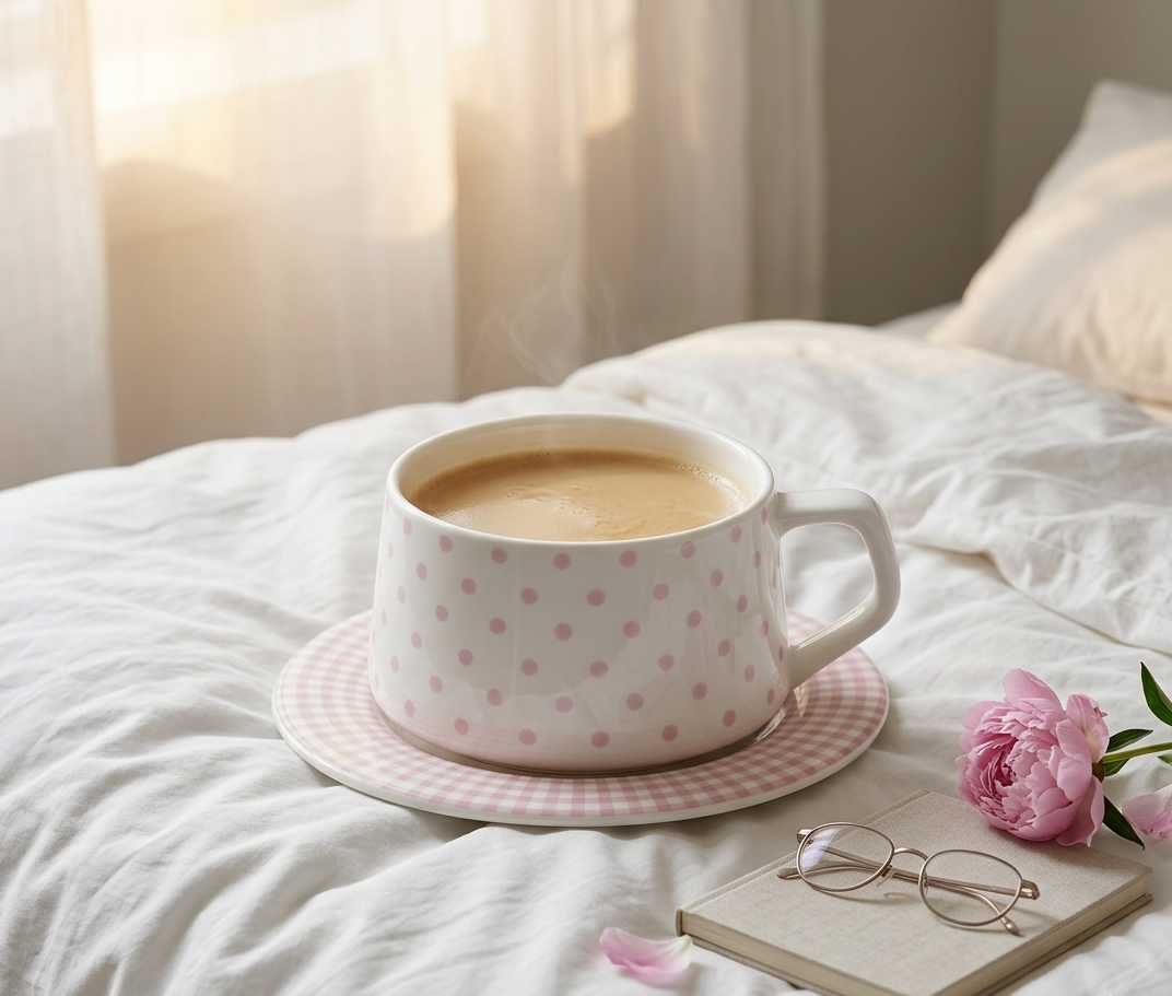 Sana Cups and Saucers in Pink Dots-Stylish cup set My Store