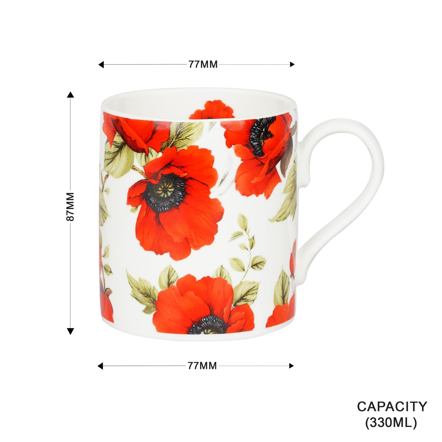Balmoral Red Poppy-Poppy Mug Fine Bone China My Store
