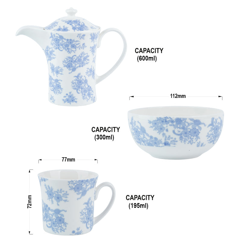 Chintz Blue Coffee Set-Bone China Coffee Set My Store