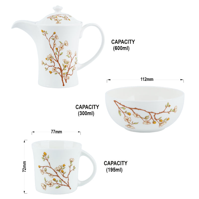 Botanical Coffee Set Bone China My Store