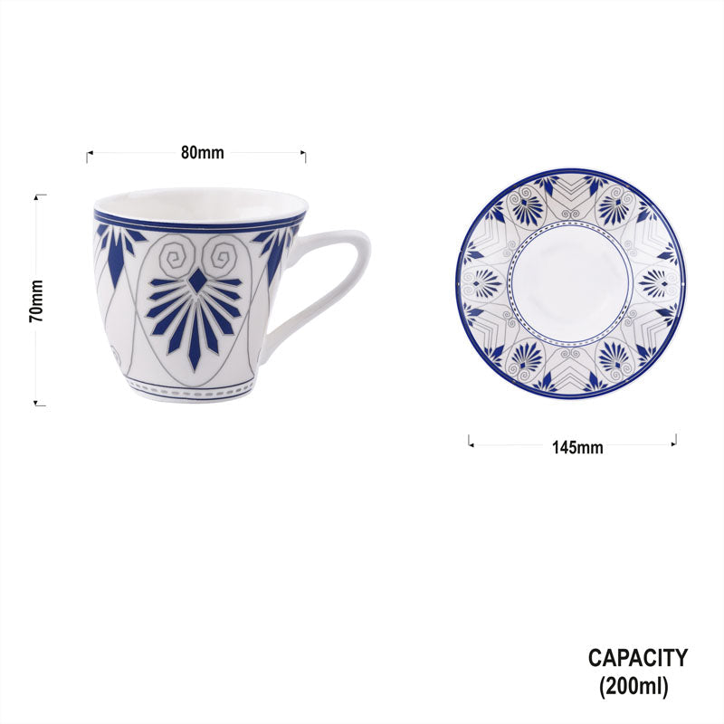 Alpine in Platinum Rajasthan Design-Cup And Saucer Set Tableware My Store