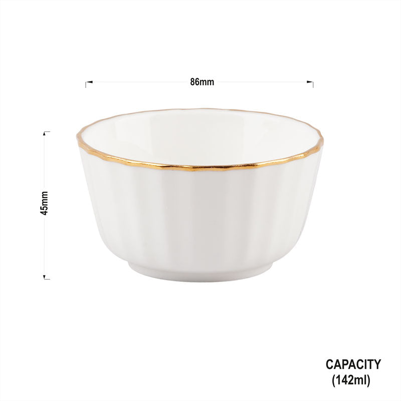 Crown Bowls with Pure Gold-Bone China Serving Bowl My Store