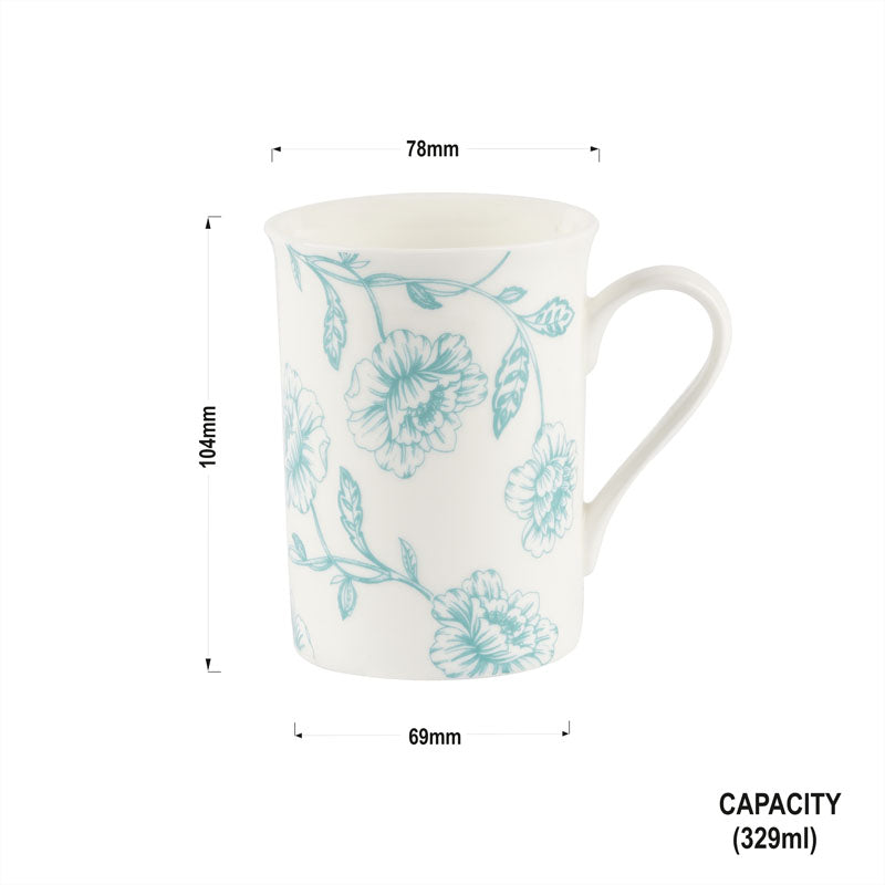 Panama Mug with Blue Flowers-milk mugs My Store