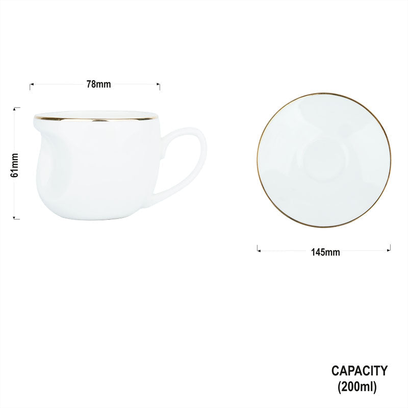 Face Gold Band Cups and Saucers-cup set My Store