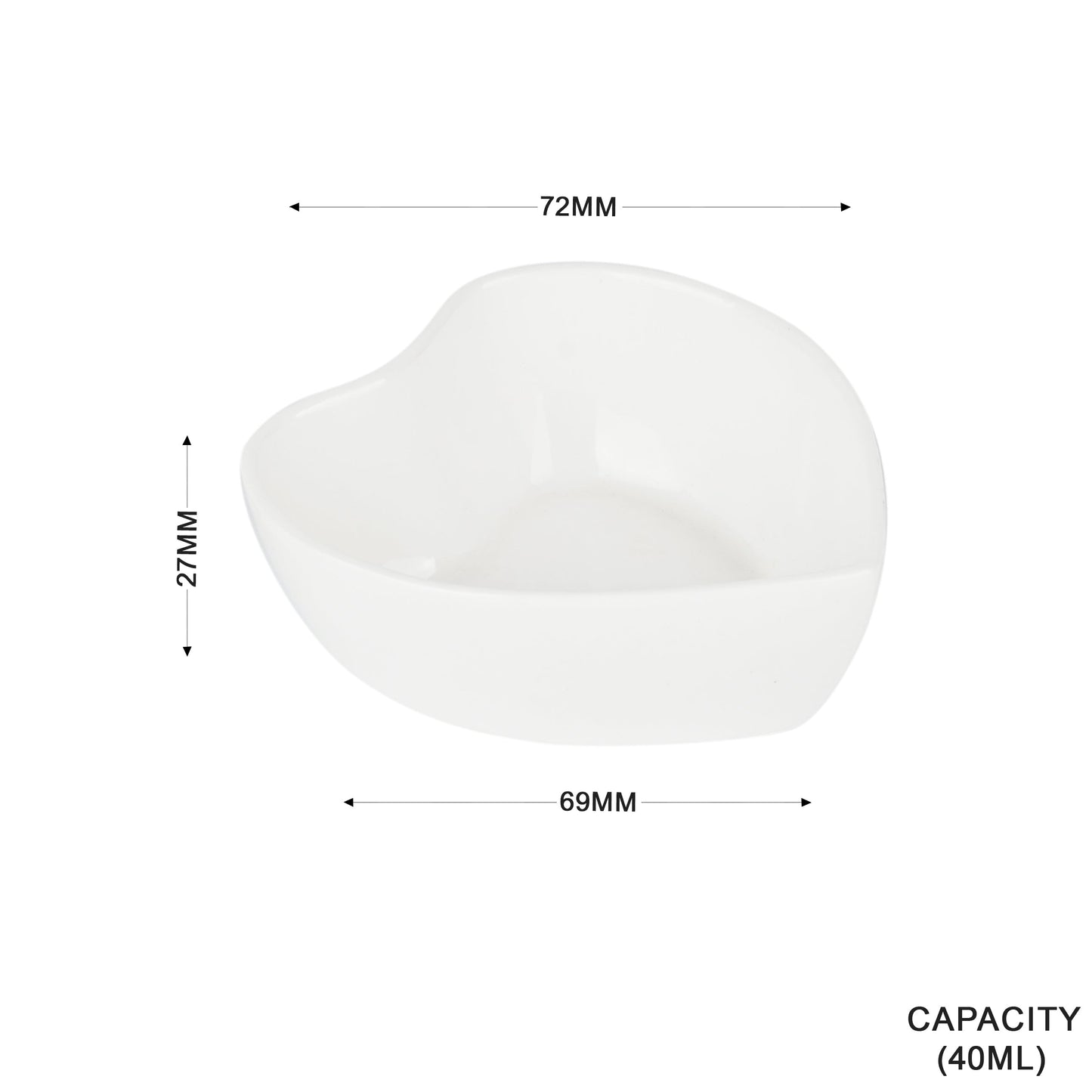 Heart Chutney/Sauce Bowl-heart shape bowl My Store